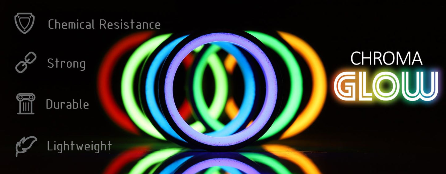 Carbon Fiber Green Glow Ring Feature Info Banner