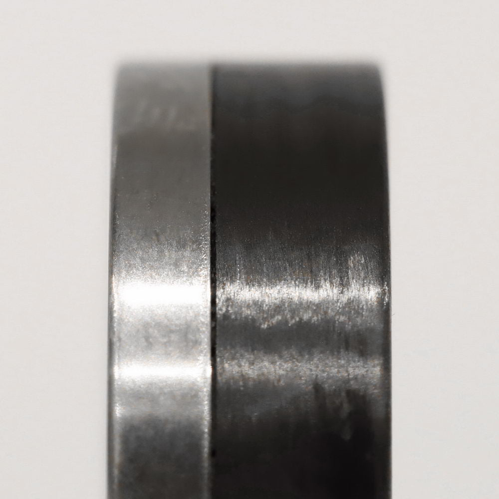 Men's Titanium Band with Carbon Fiber Front Close Up