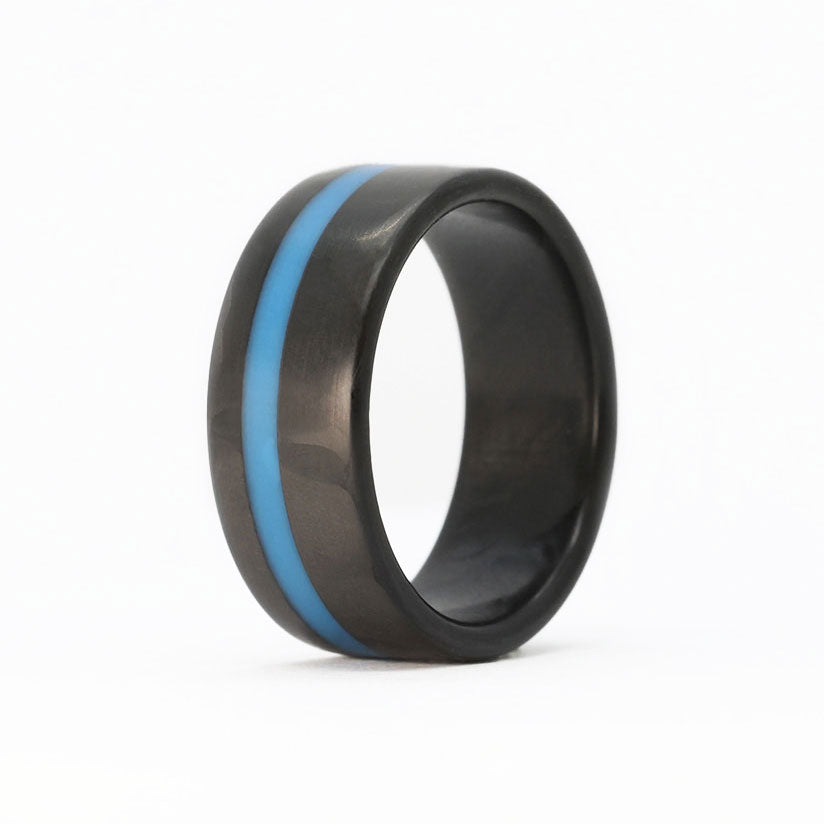 Thin Blue Line Ring | Police Ring | Handcrafted ring for the Policeman ...