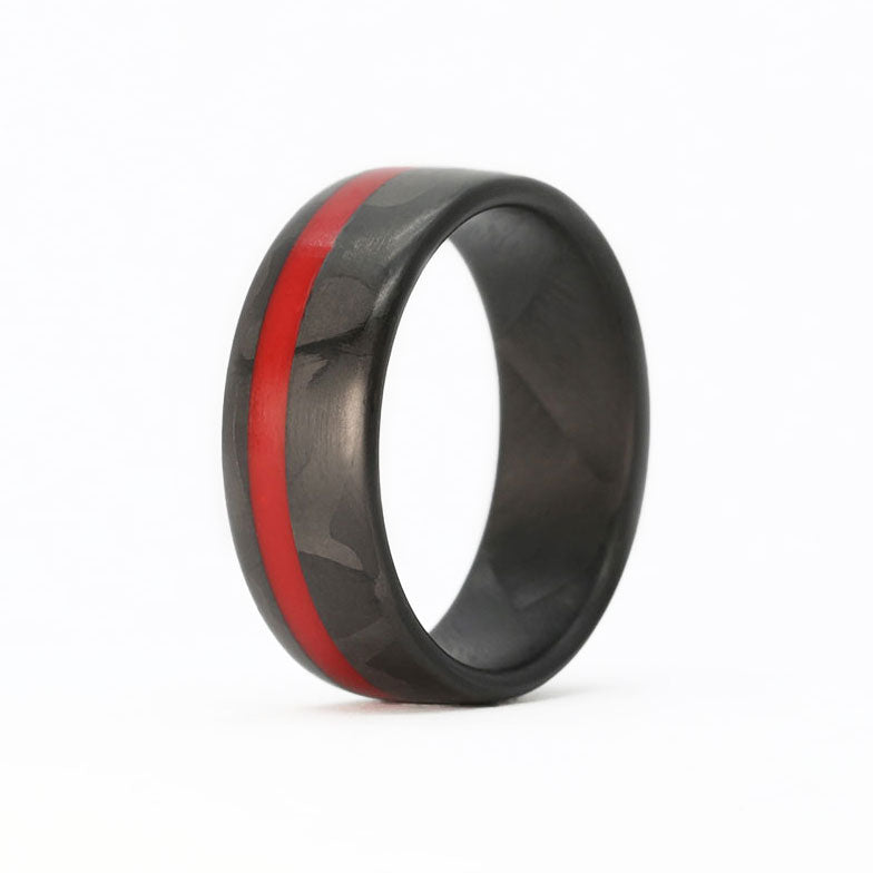Thin Red Line Ring | Fireman Ring | Handcrafted ring for the Fireman ...