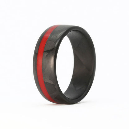 Thin Red Line Ring