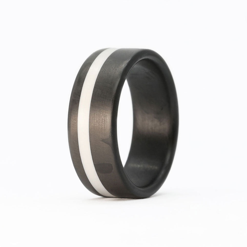 Thin White Line Ring | Handcrafted ring for the Paramedics ...